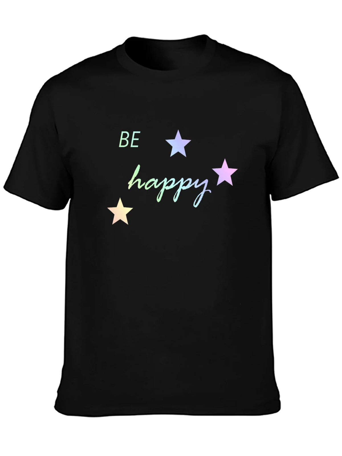 Be Happy Star Graphic Tee - Black product image 3