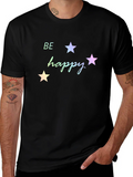 Be Happy Star Graphic Tee - Black product image 1