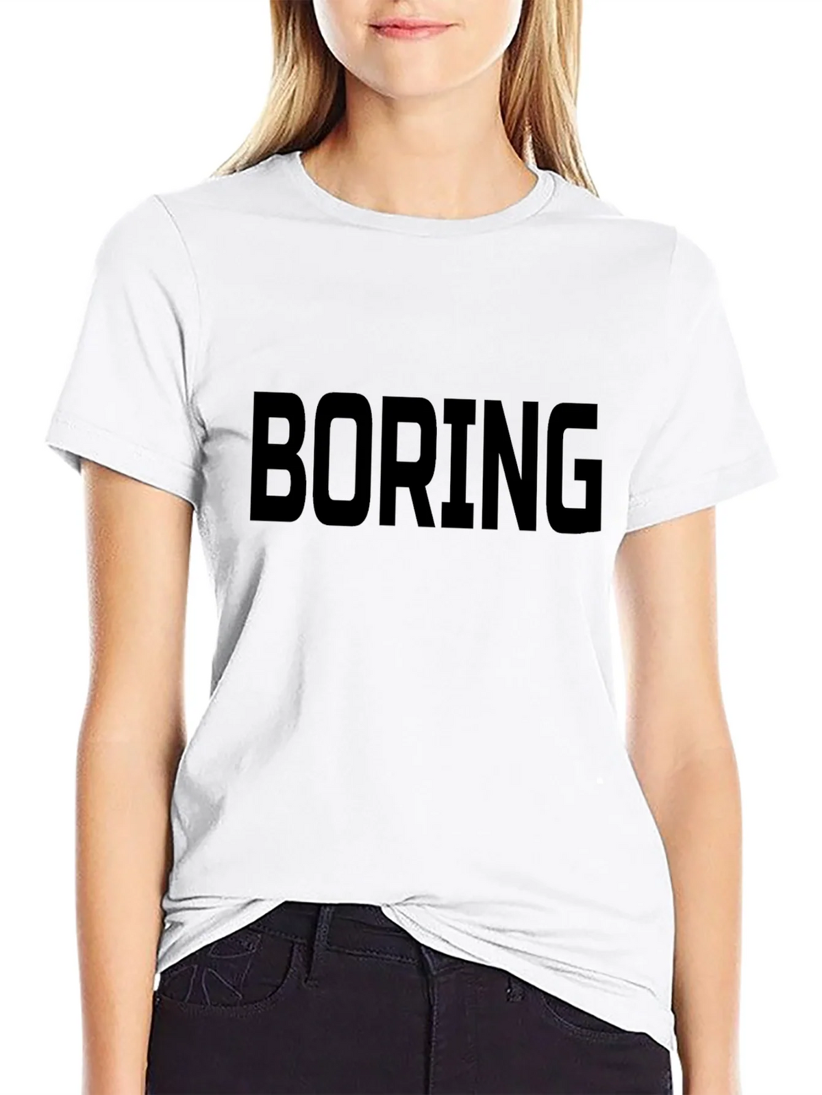 Boring Graphic Tee - Black Casual T-Shirt product image 8