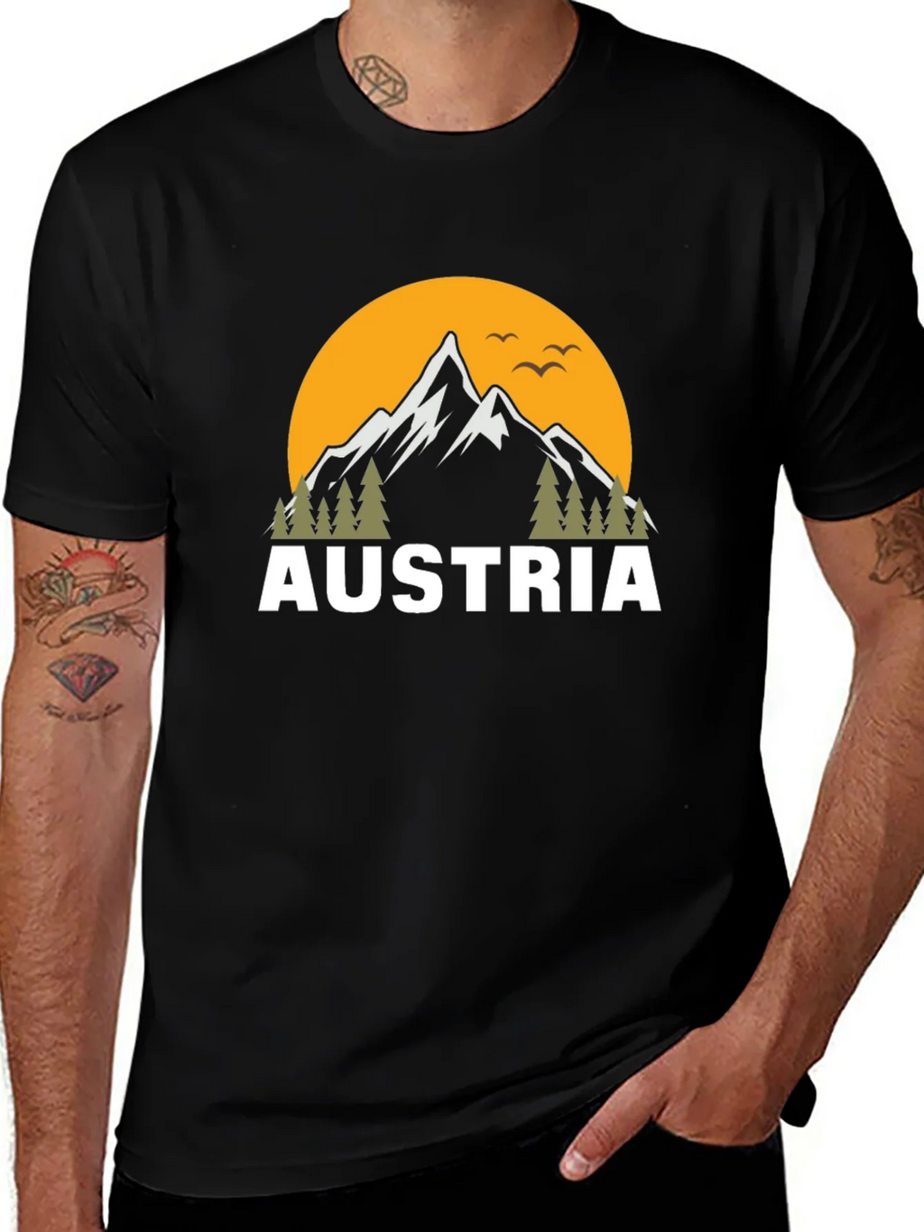 Austria Mountain Graphic T-Shirt product image 1