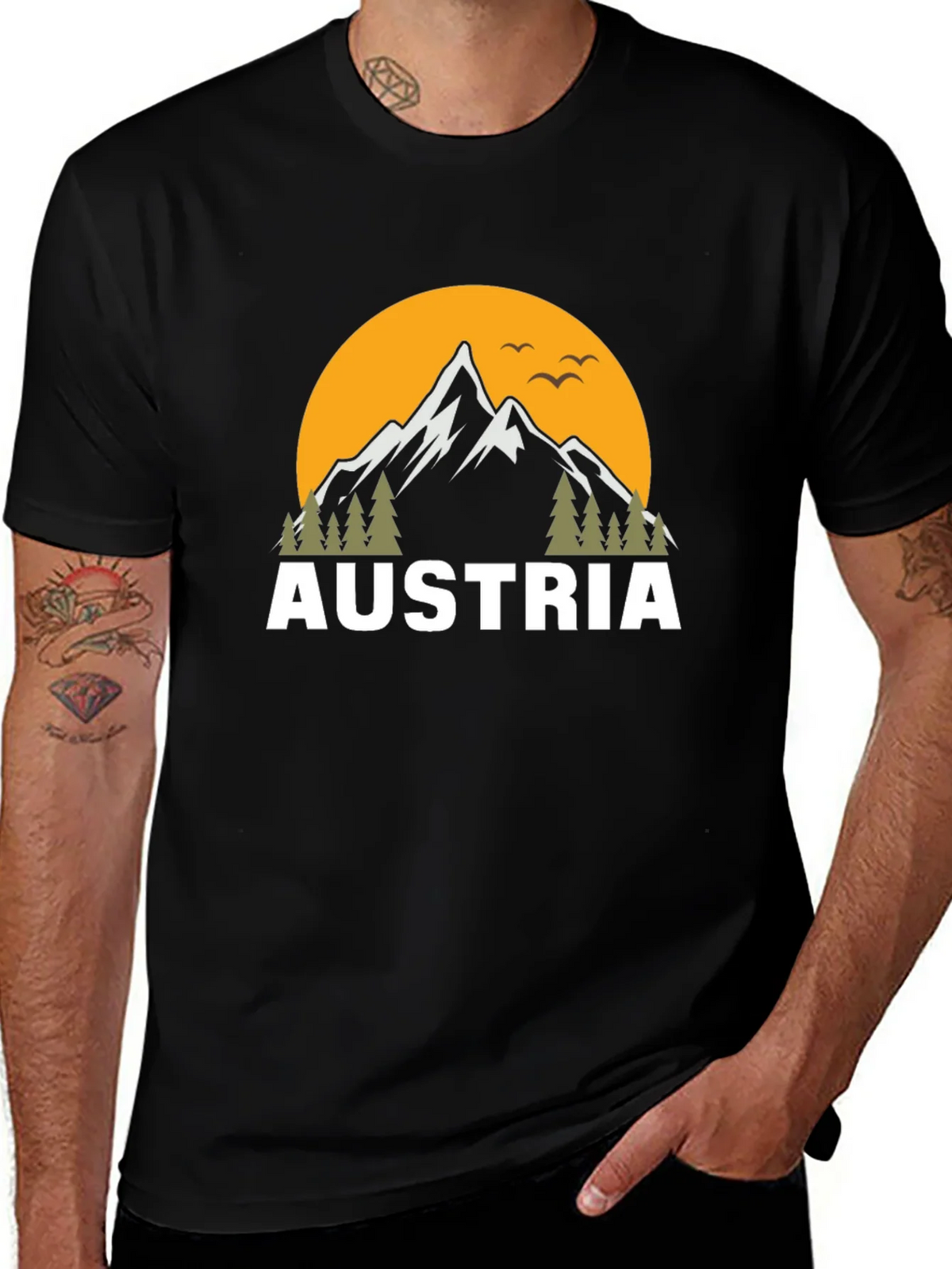 Austria Mountain Graphic T-Shirt product image 1