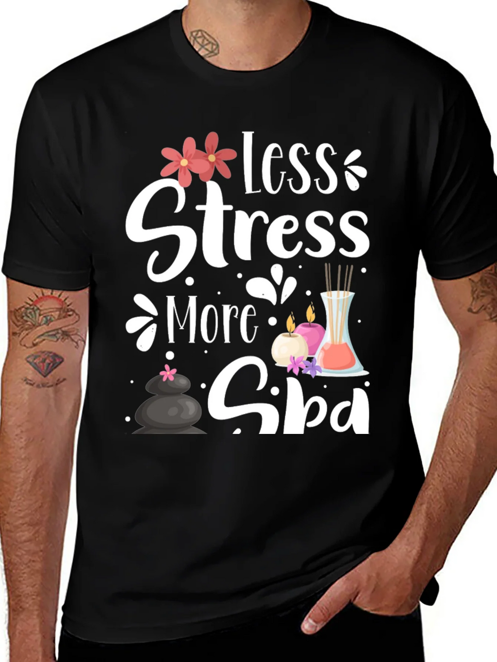 Relaxation Spa T-Shirt: Less Stress More product image 1
