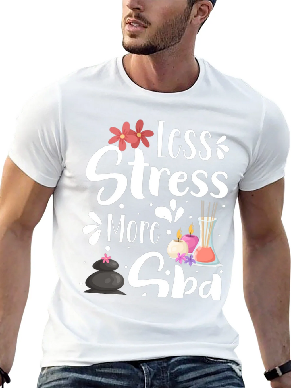 Relaxation Spa T-Shirt: Less Stress More product image 12