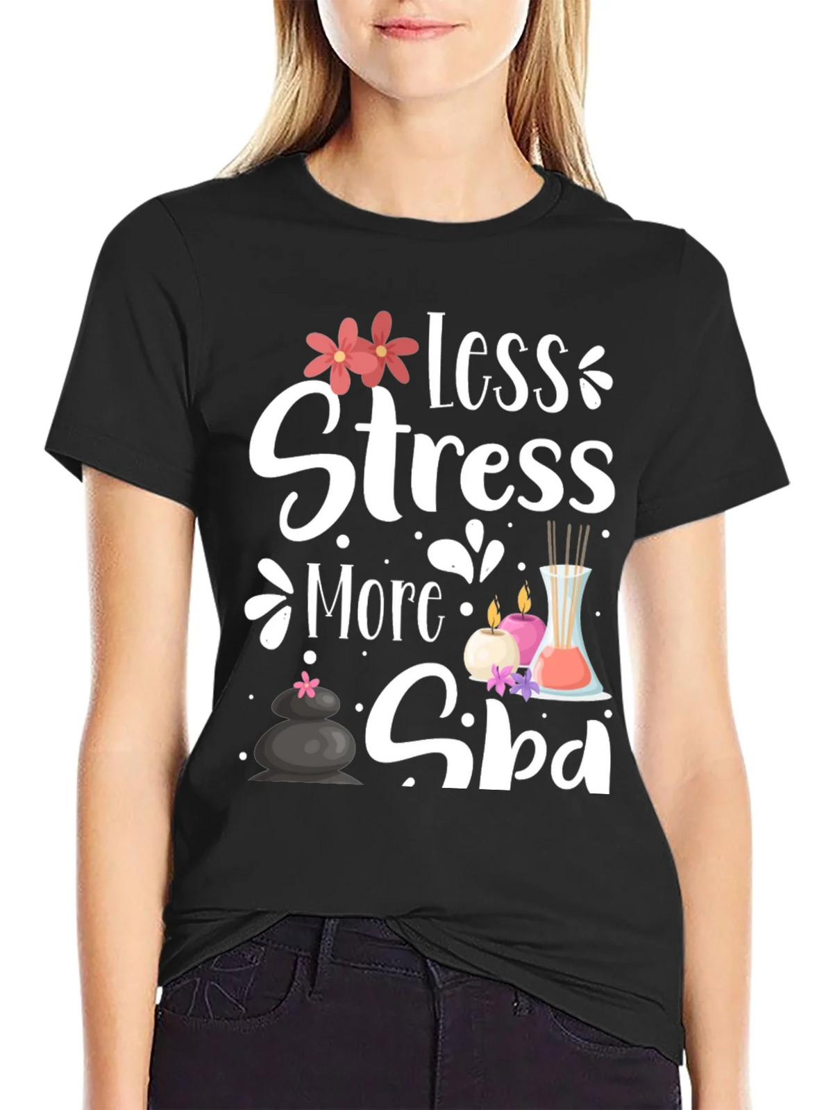 Relaxation Spa T-Shirt: Less Stress More product image 2