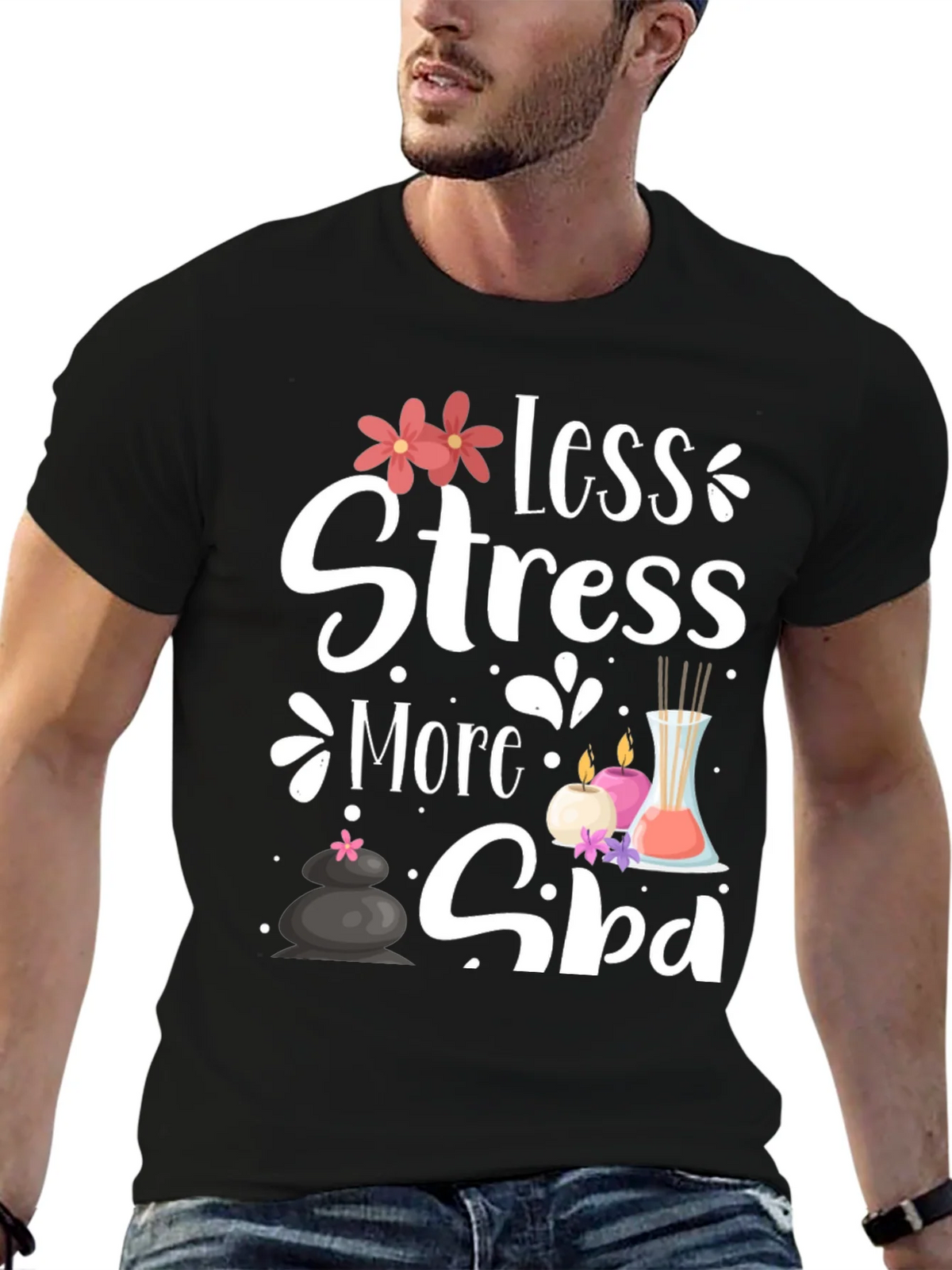 Relaxation Spa T-Shirt: Less Stress More product image 6