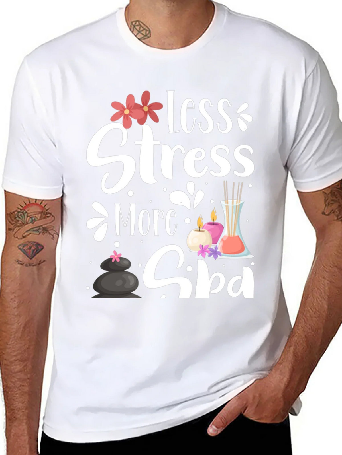 Relaxation Spa T-Shirt: Less Stress More product image 7