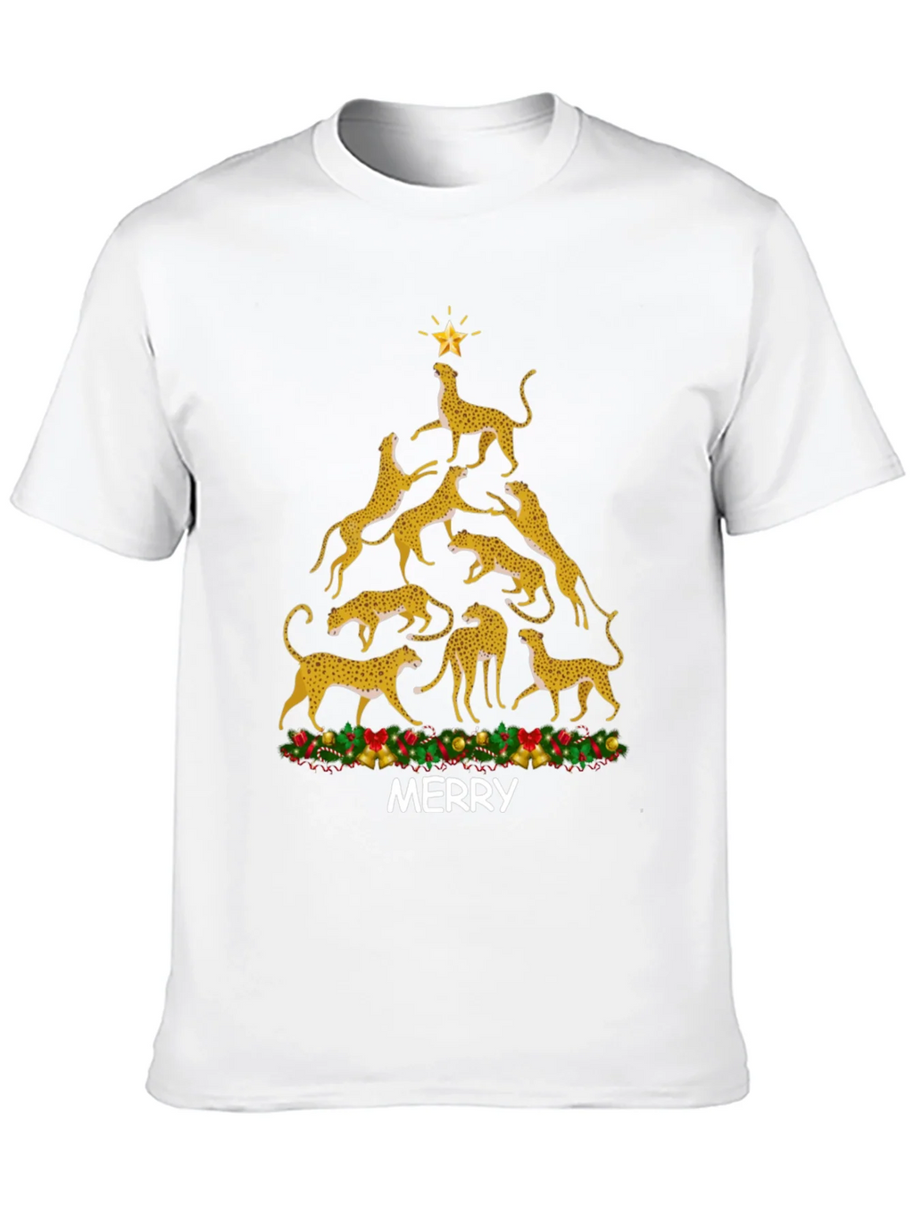 Cheetah Christmas Tree T-Shirt product image 9