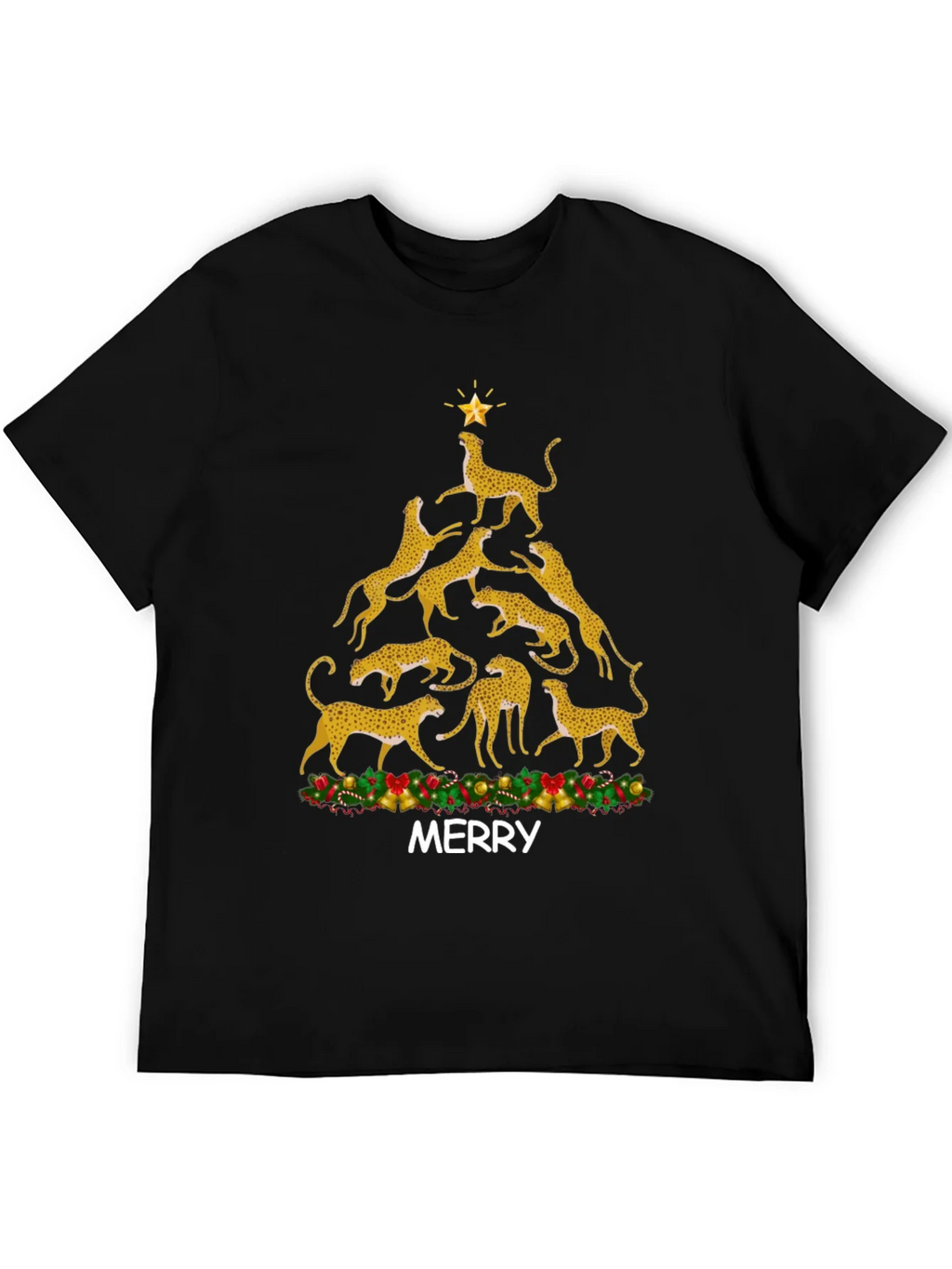 Cheetah Christmas Tree T-Shirt product image 5
