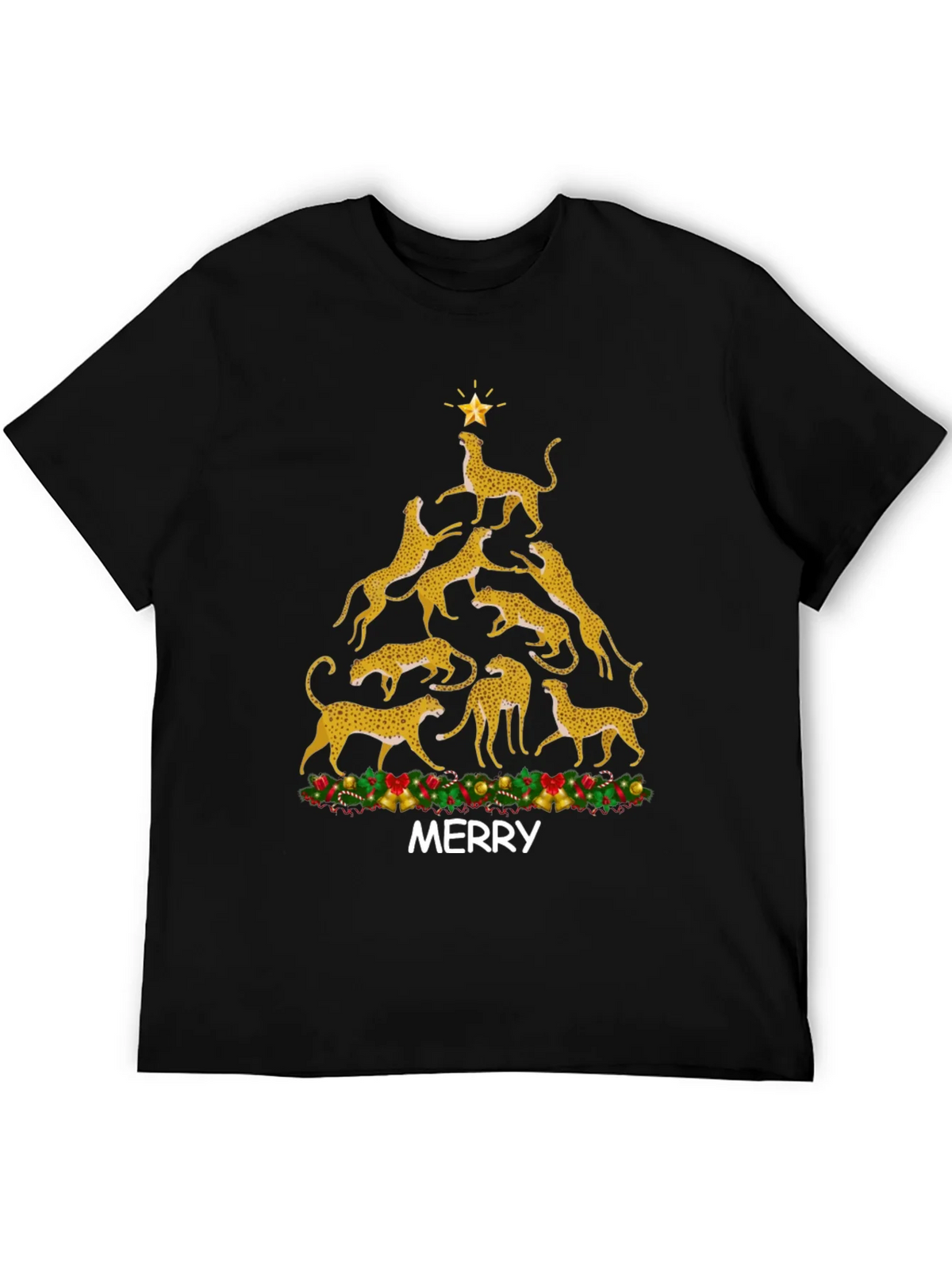 Cheetah Christmas Tree T-Shirt product image 5