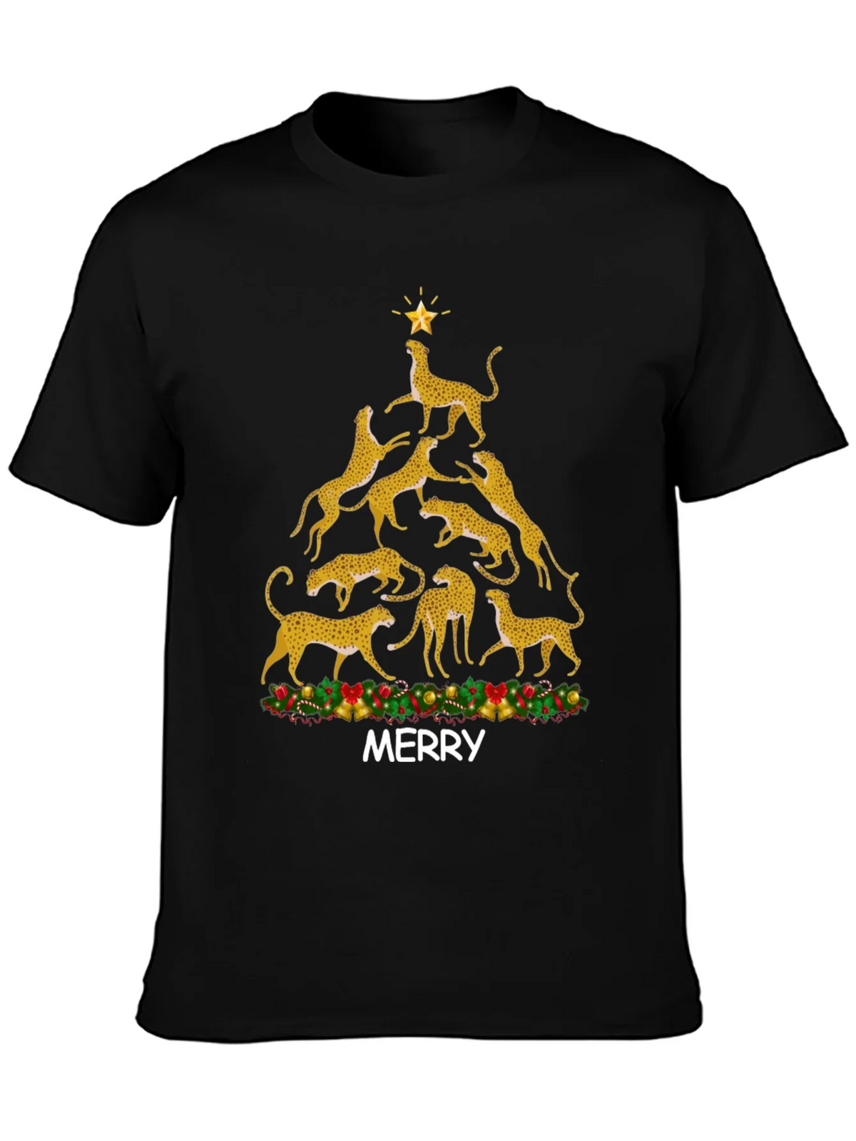 Cheetah Christmas Tree T-Shirt product image 3