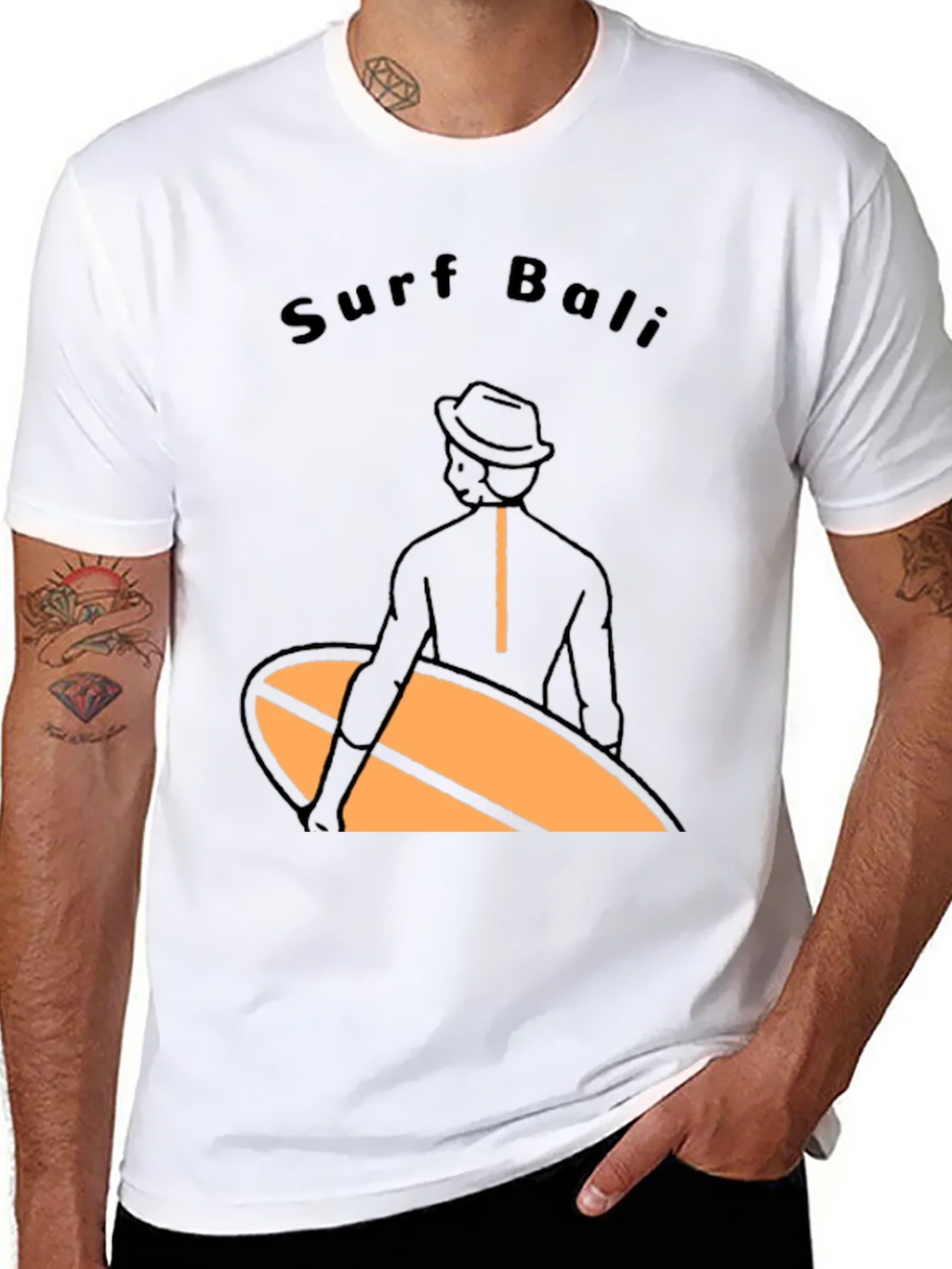 Surf Bali Graphic Tee - Black T-Shirt product image 7