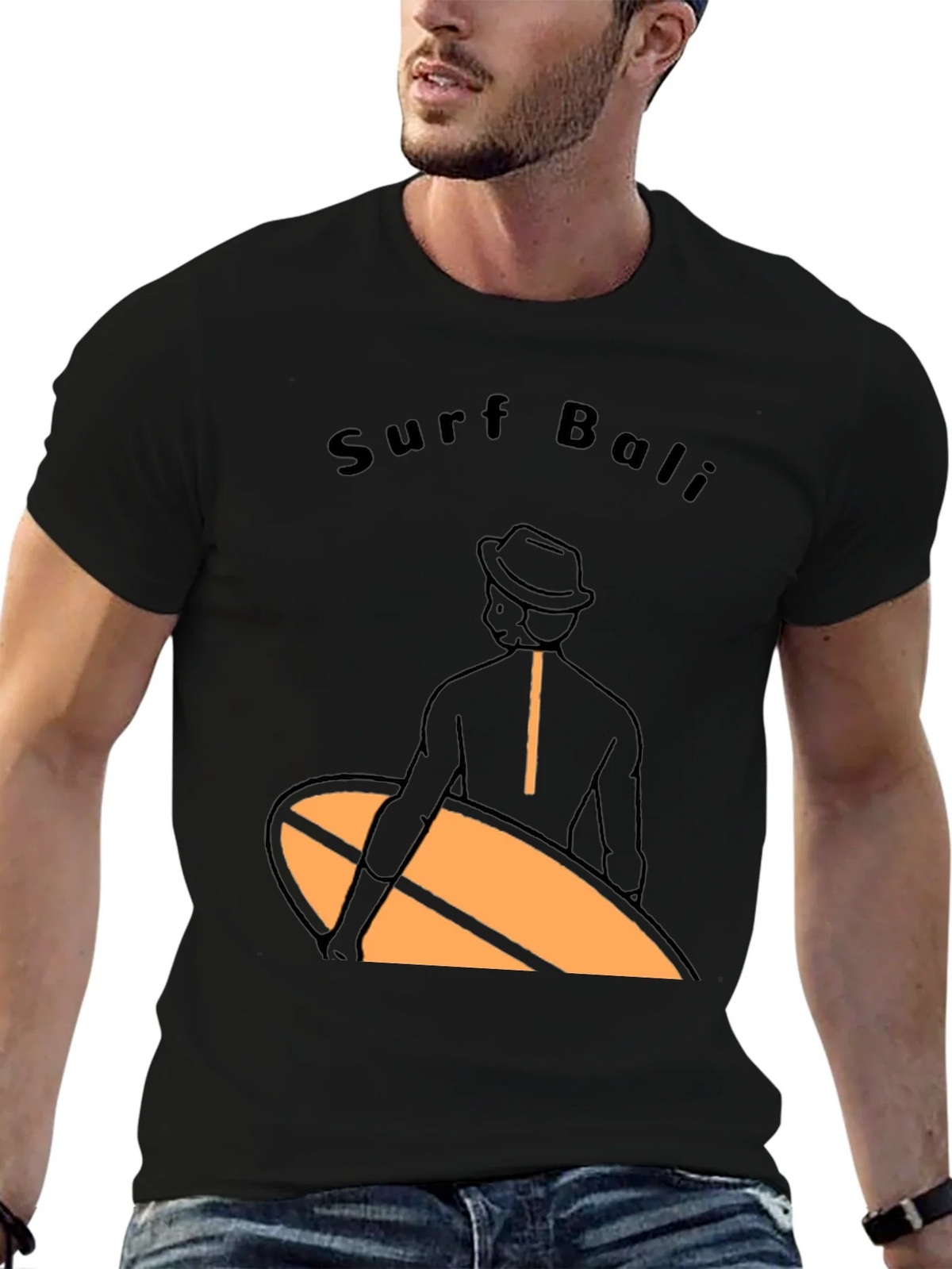 Surf Bali Graphic Tee - Black T-Shirt product image 6