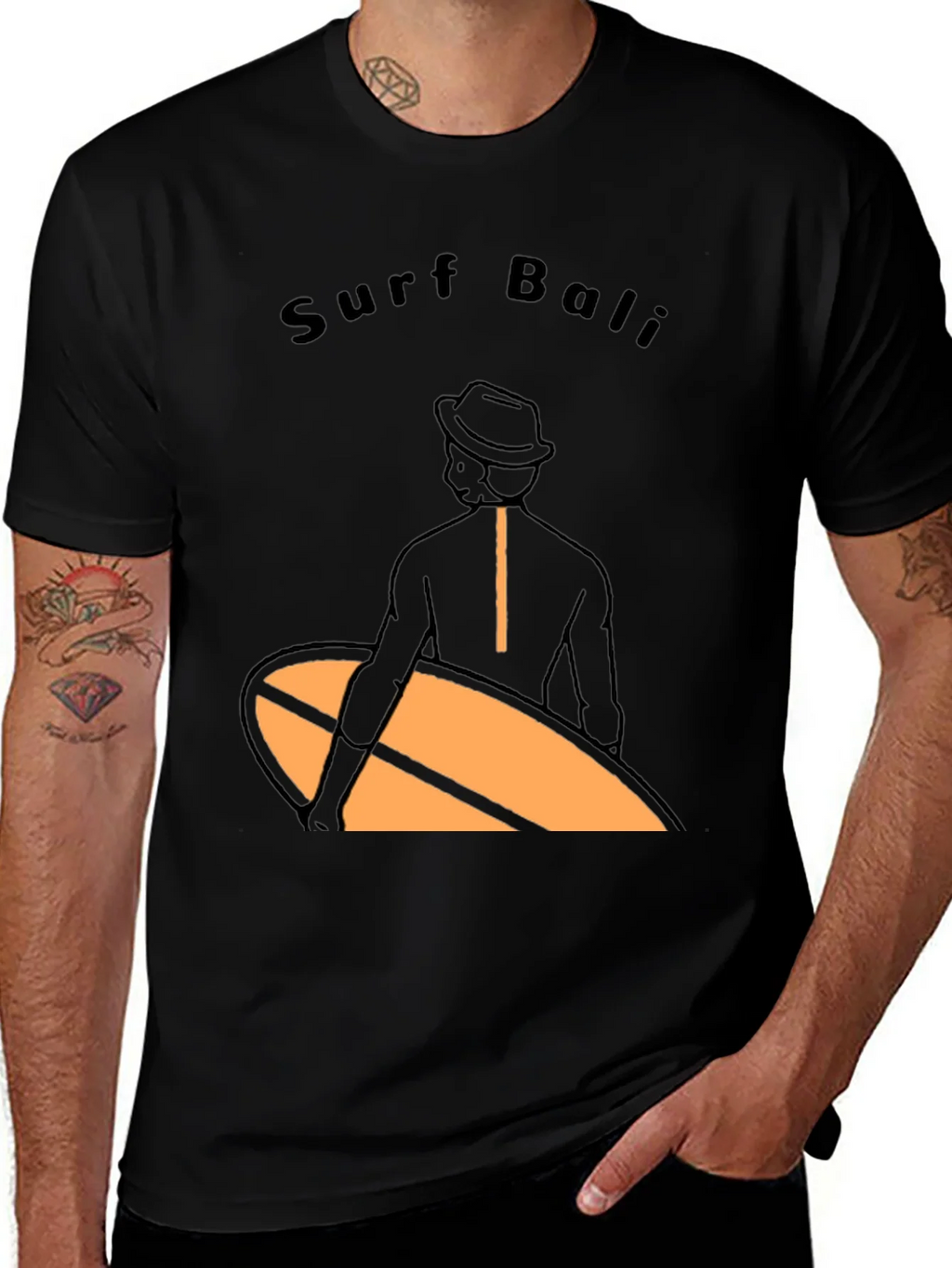 Surf Bali Graphic Tee - Black T-Shirt product image 1