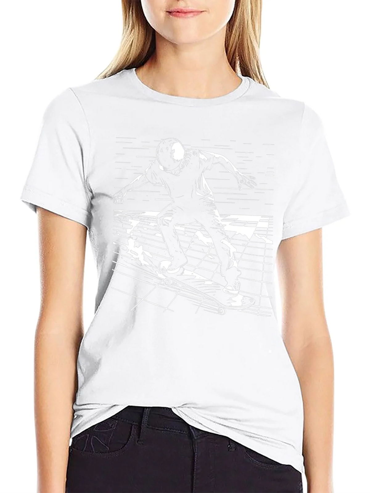Skateboarding T-Shirt - Black Graphic Tee product image 8