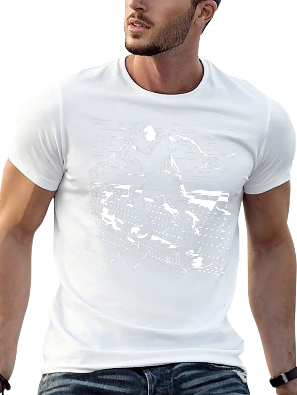 Skateboarding T-Shirt - Black Graphic Tee product image 12