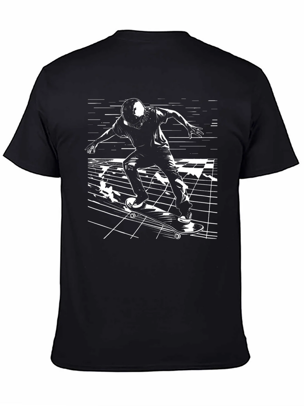 Skateboarding T-Shirt - Black Graphic Tee product image 4