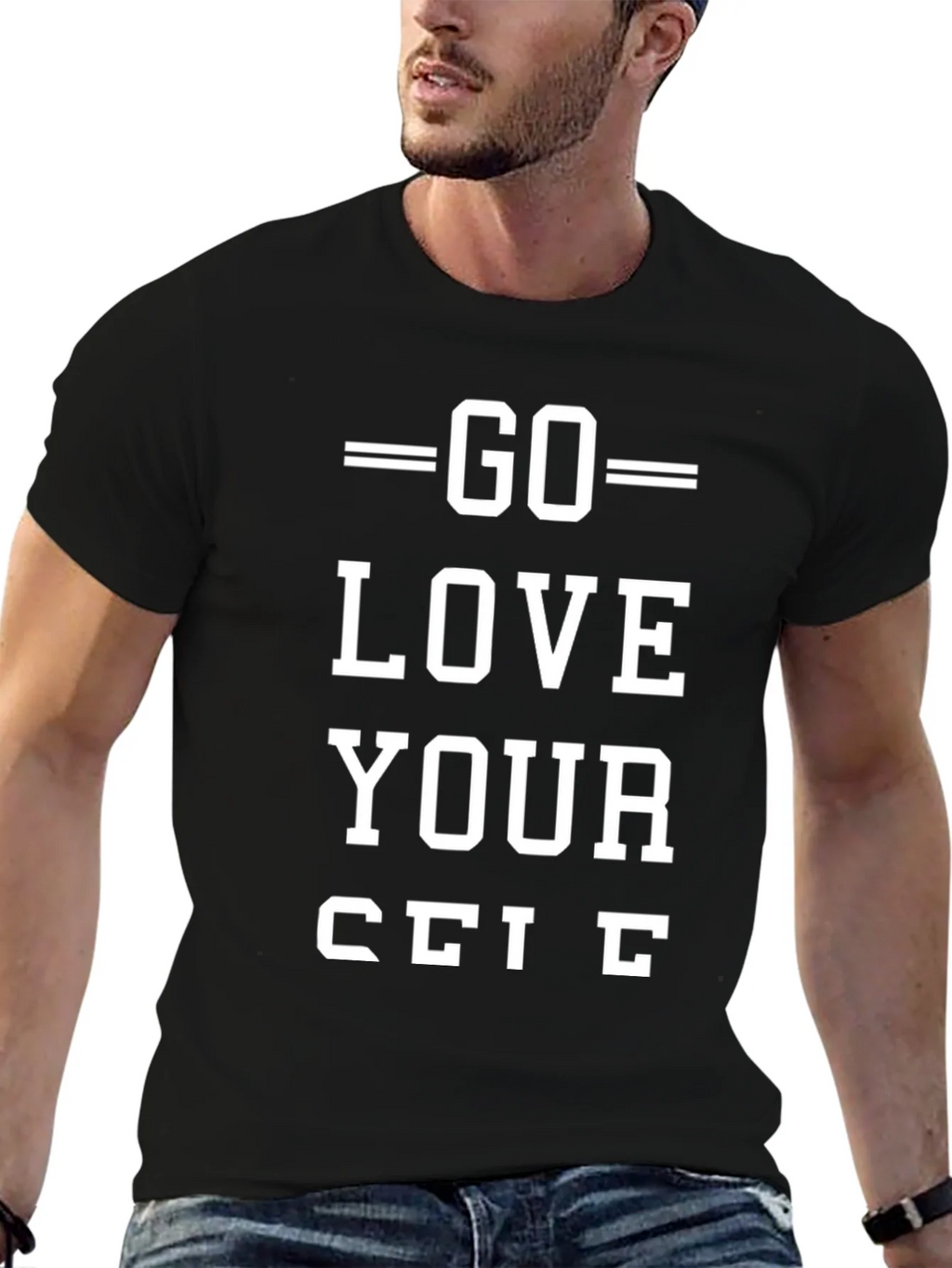 Go Love Yourself Black Graphic Tee product image 6
