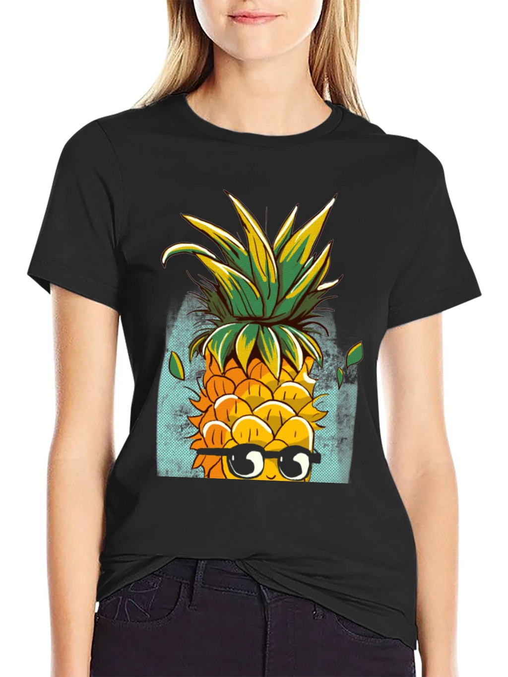 Cool Pineapple Graphic Tee - Quirky Black T-Shirt product image 2