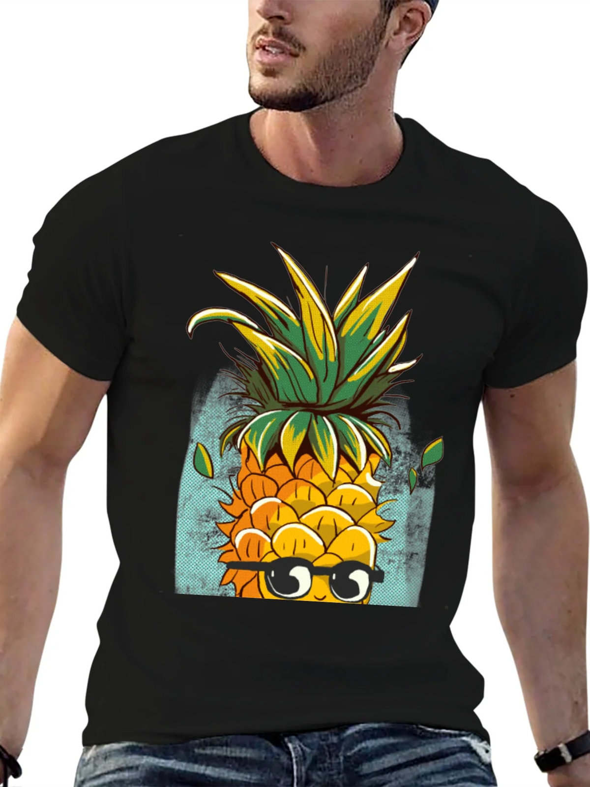 Cool Pineapple Graphic Tee - Quirky Black T-Shirt product image 6
