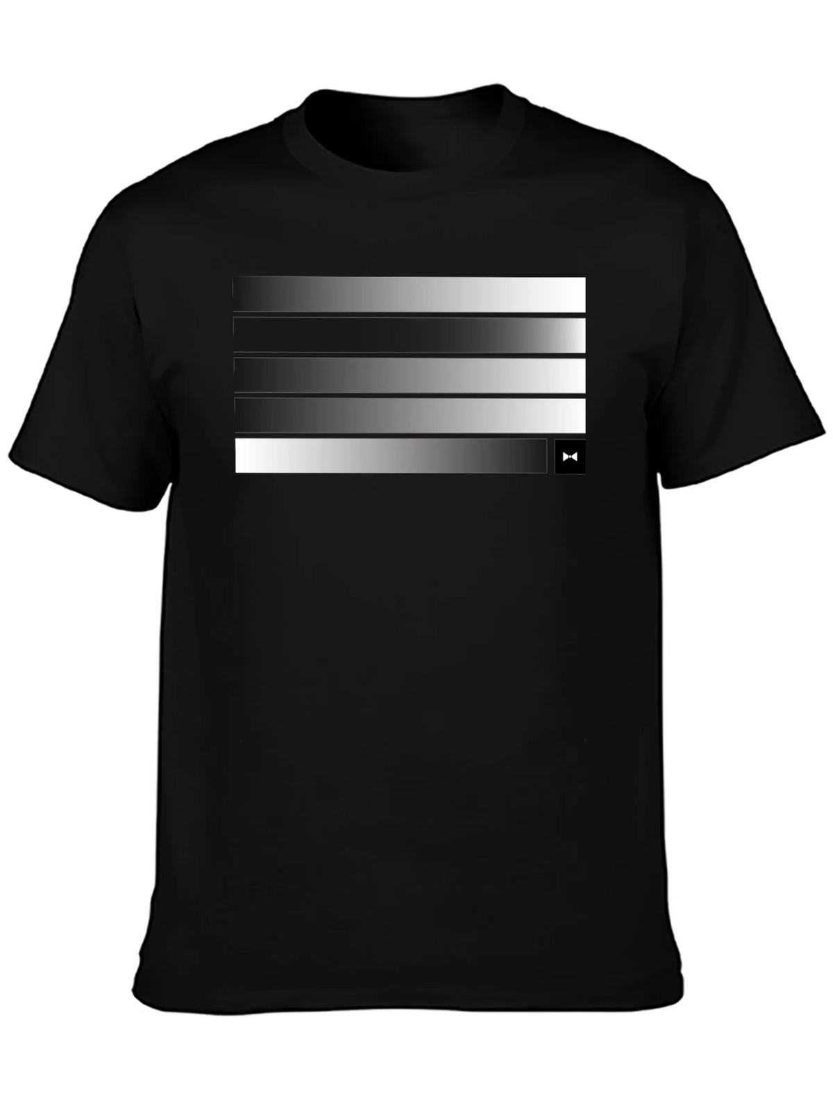 Modern Gradient Stripe Tee - Stylish Mens Black T-Shirt product image 3