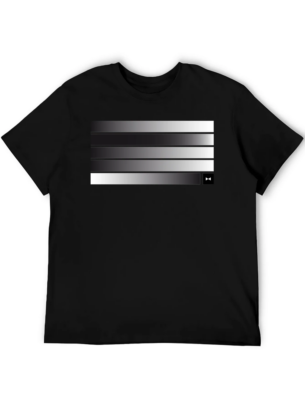Modern Gradient Stripe Tee - Stylish Mens Black T-Shirt product image 5