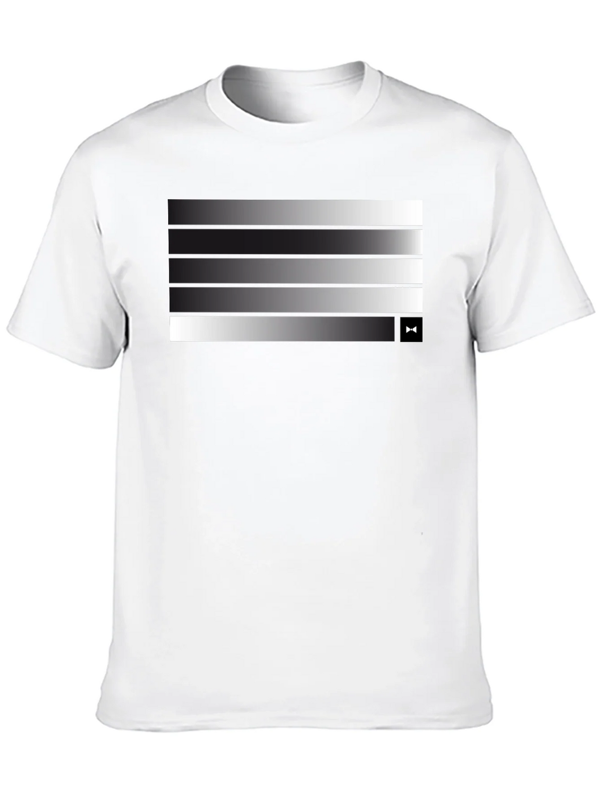 Modern Gradient Stripe Tee - Stylish Mens Black T-Shirt product image 9