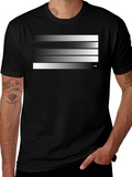 Modern Gradient Stripe Tee - Stylish Mens Black T-Shirt product image 1