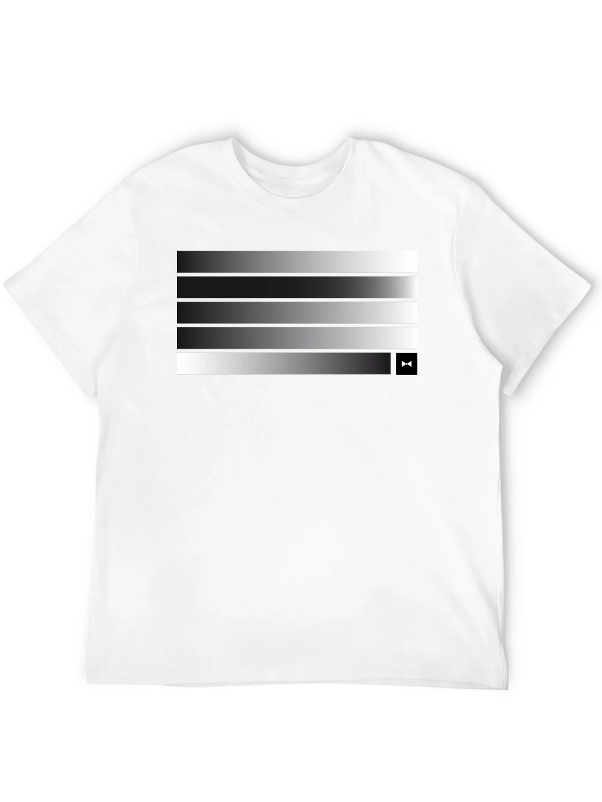 Modern Gradient Stripe Tee - Stylish Mens Black T-Shirt product image 11