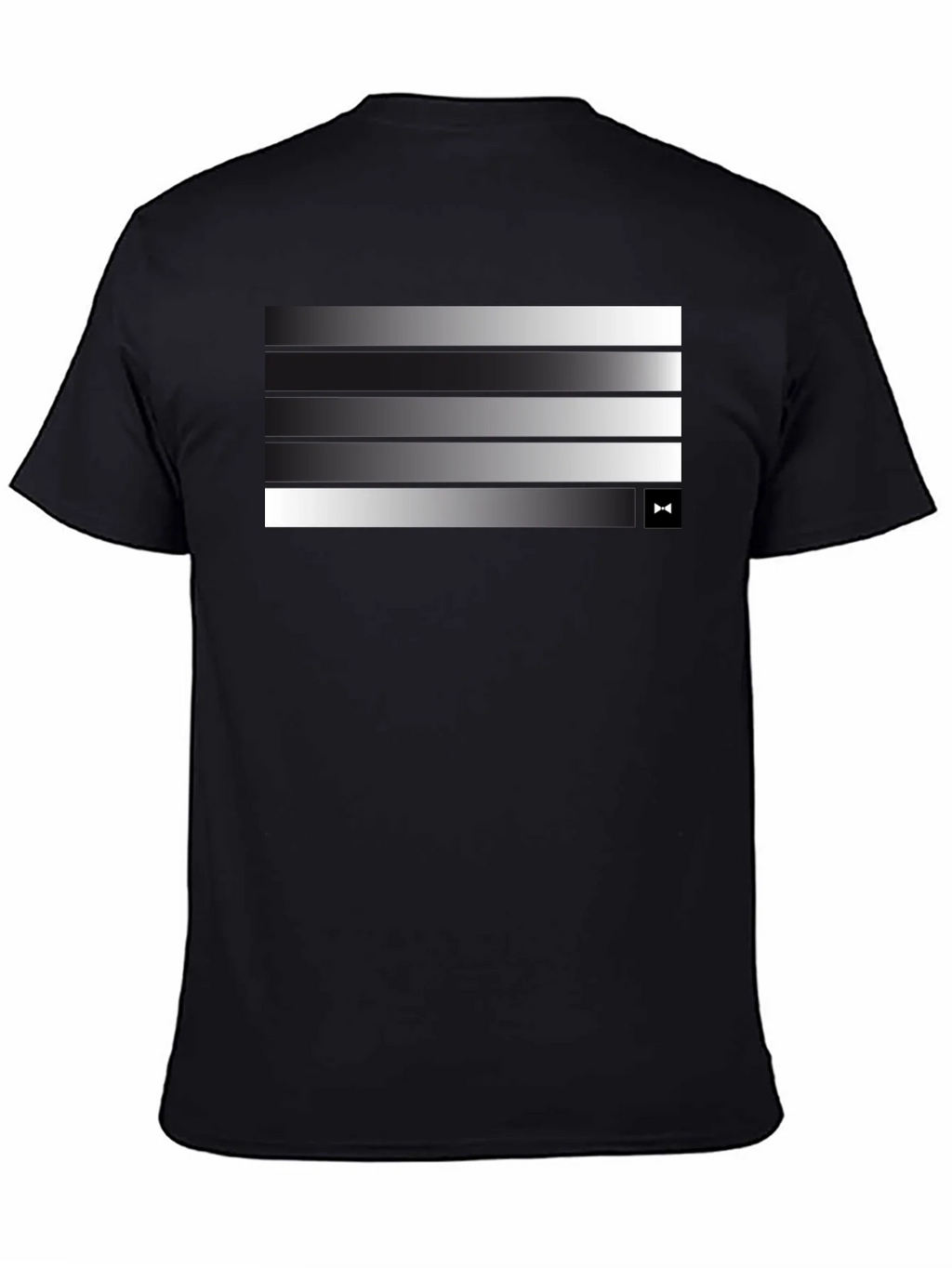 Modern Gradient Stripe Tee - Stylish Mens Black T-Shirt product image 4