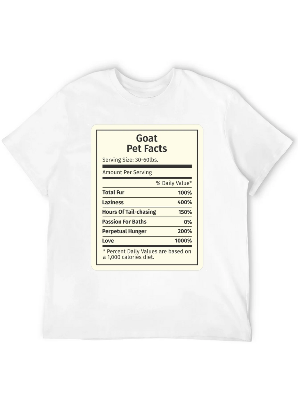 Goat Pet Facts Black T-Shirt Novelty product image 11