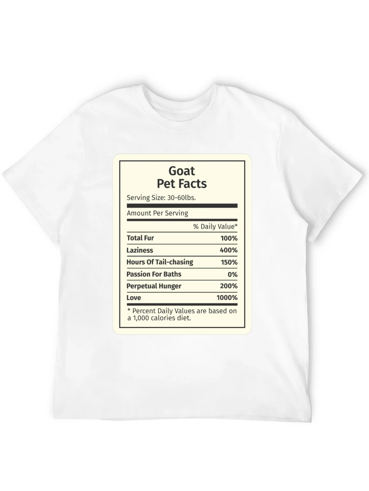 Goat Pet Facts Black T-Shirt Novelty product image 11