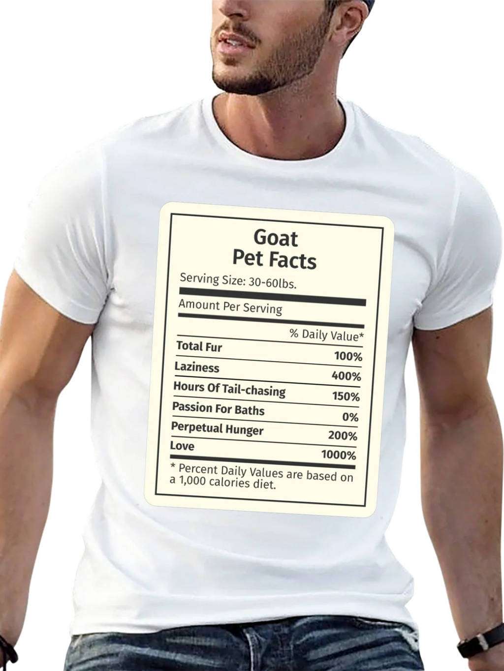 Goat Pet Facts Black T-Shirt Novelty product image 12