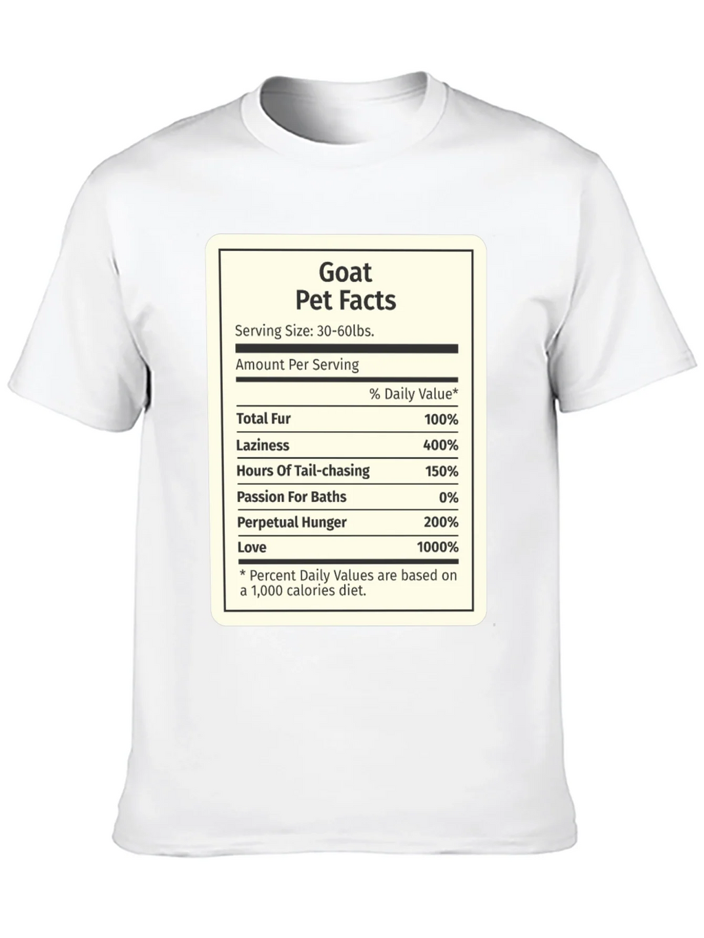 Goat Pet Facts Black T-Shirt Novelty product image 9