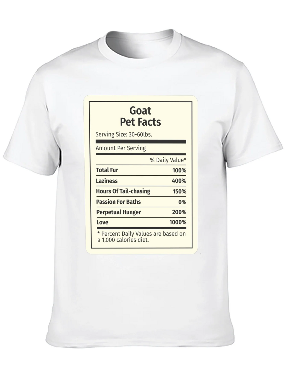 Goat Pet Facts Black T-Shirt Novelty product image 9