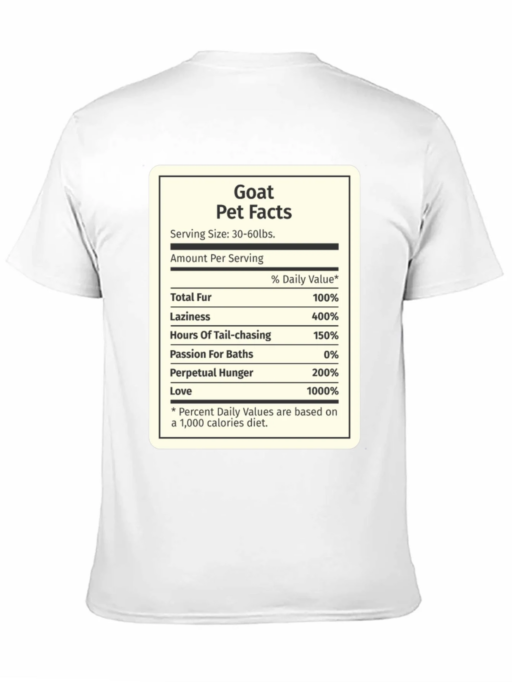 Goat Pet Facts Black T-Shirt Novelty product image 10