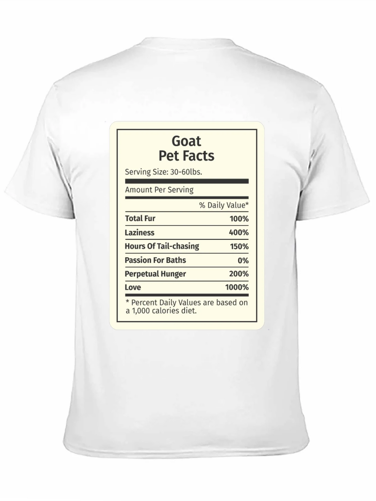 Goat Pet Facts Black T-Shirt Novelty product image 10