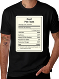 Goat Pet Facts Black T-Shirt Novelty product image 1