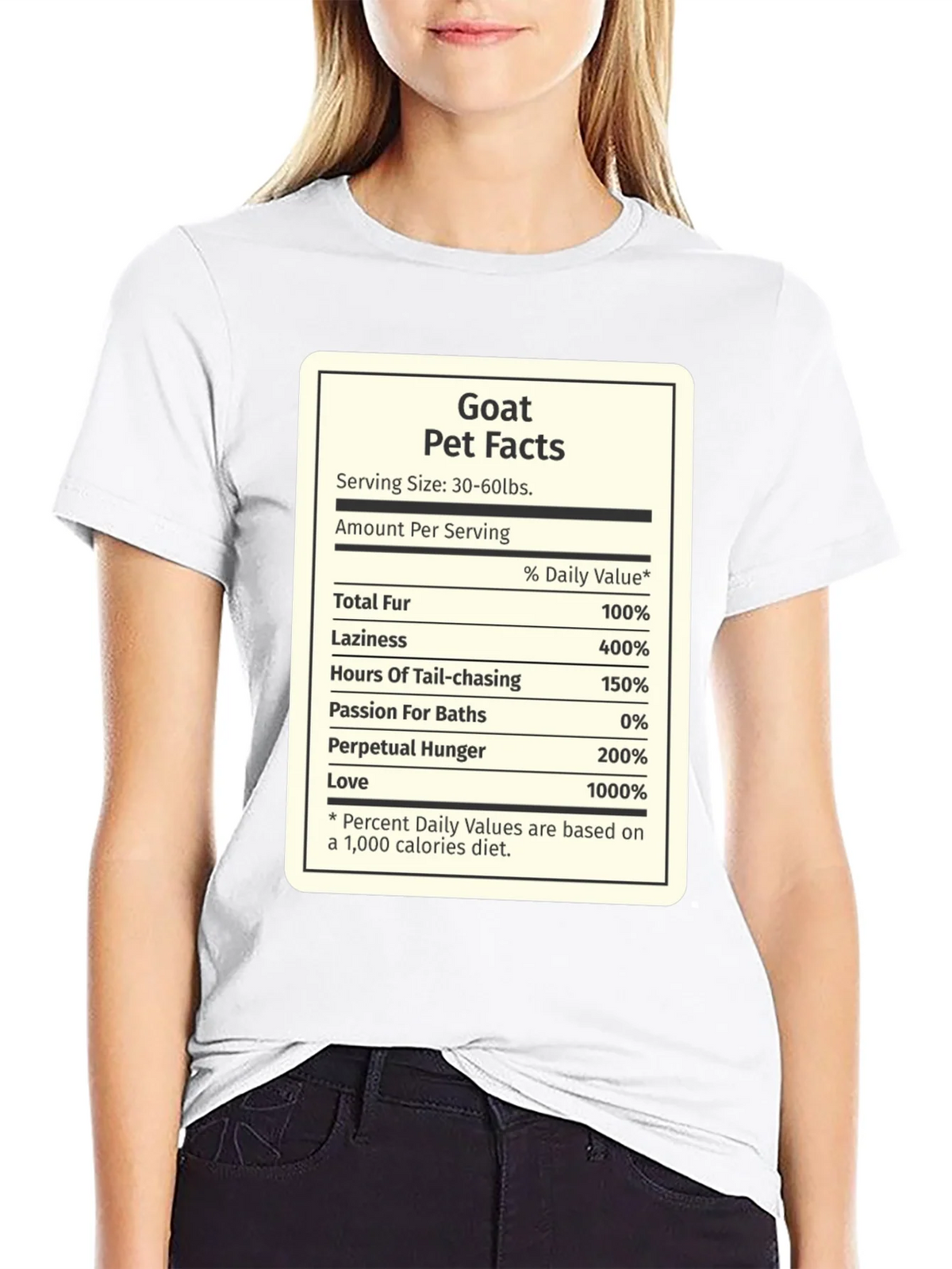 Goat Pet Facts Black T-Shirt Novelty product image 8