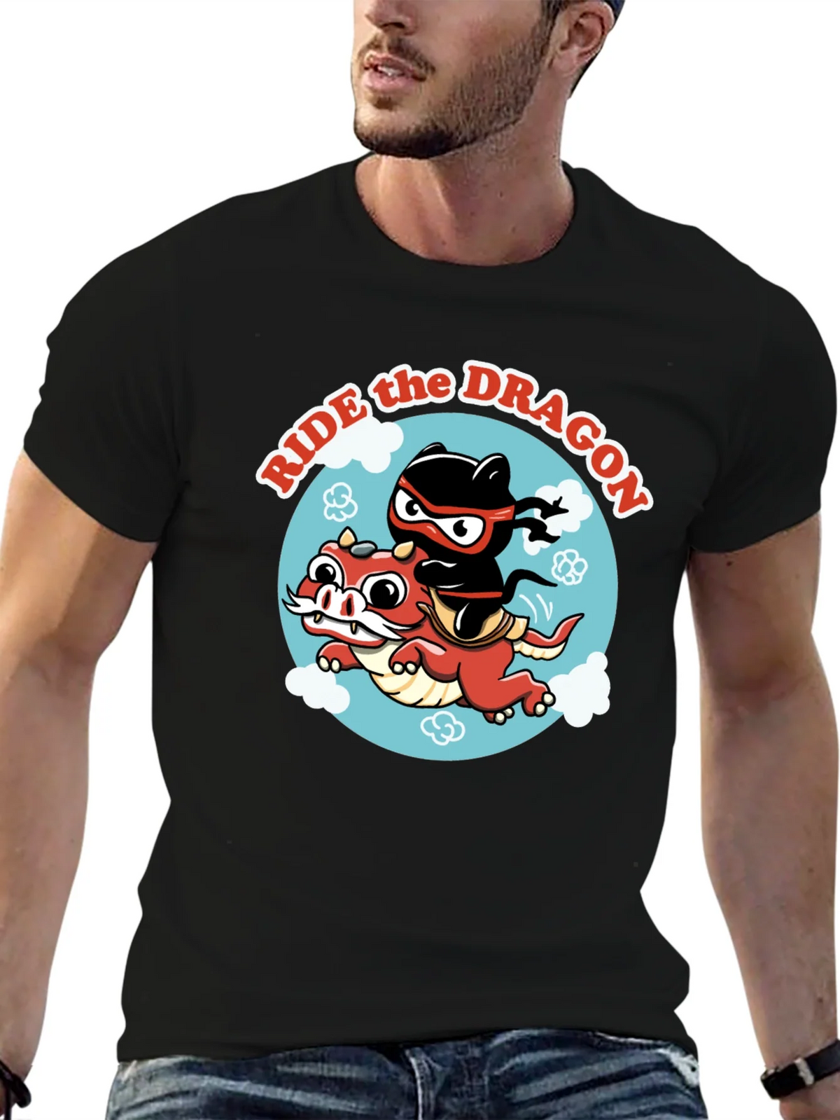 Ride the Dragon Graphic T-Shirt - Ninja Style! product image 6