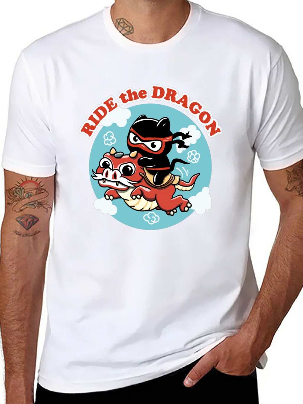 Ride the Dragon Graphic T-Shirt - Ninja Style! product image 7
