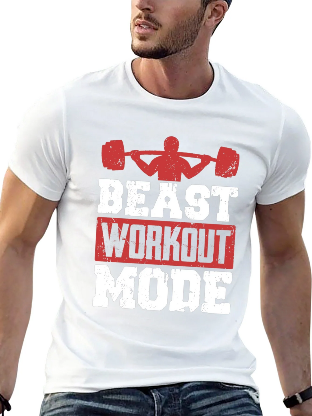 Beast Workout Mode Graphic Tee - Gym Motivation product image 12