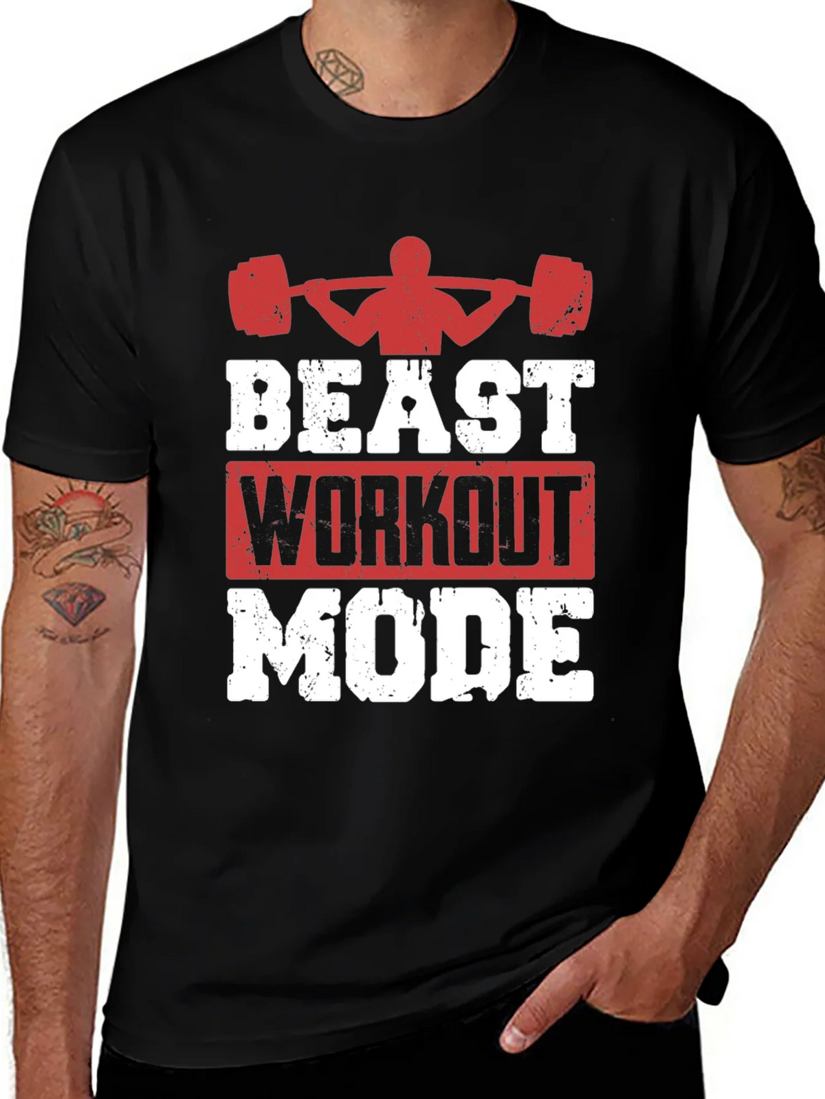 Beast Workout Mode Graphic Tee - Gym Motivation product image 1