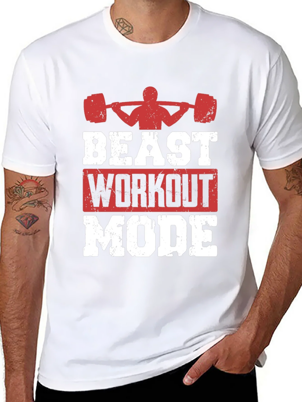 Beast Workout Mode Graphic Tee - Gym Motivation product image 7
