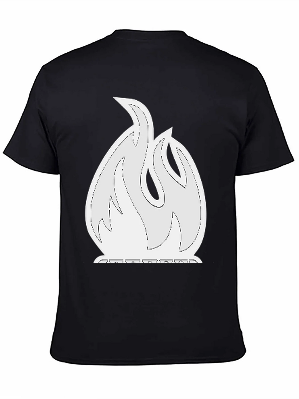 Flame Graphic Tee - Black Cotton Blend Shirt product image 4