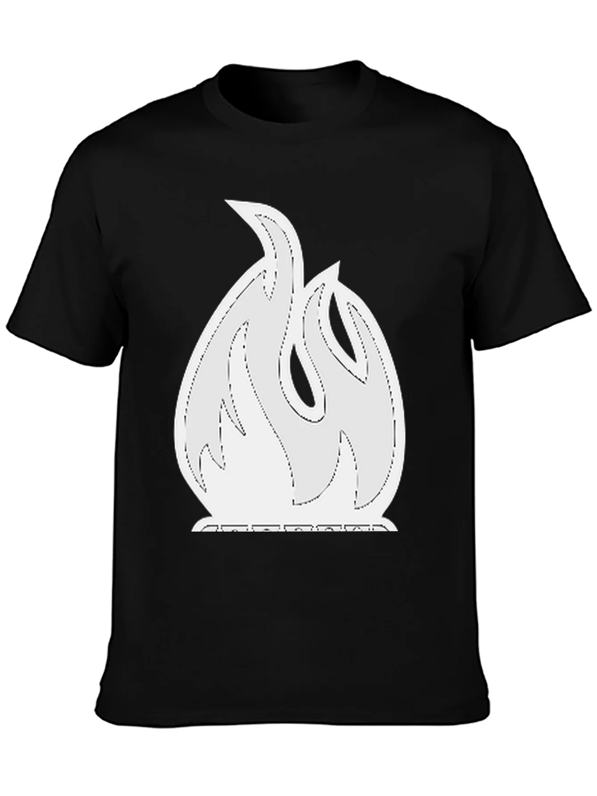 Flame Graphic Tee - Black Cotton Blend Shirt product image 3
