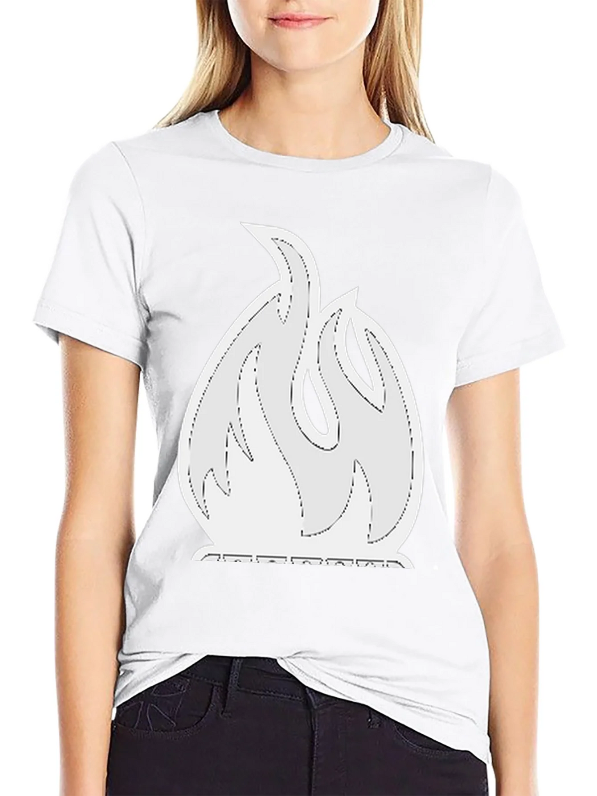 Flame Graphic Tee - Black Cotton Blend Shirt product image 8