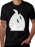 Flame Graphic Tee - Black Cotton Blend Shirt product image 1