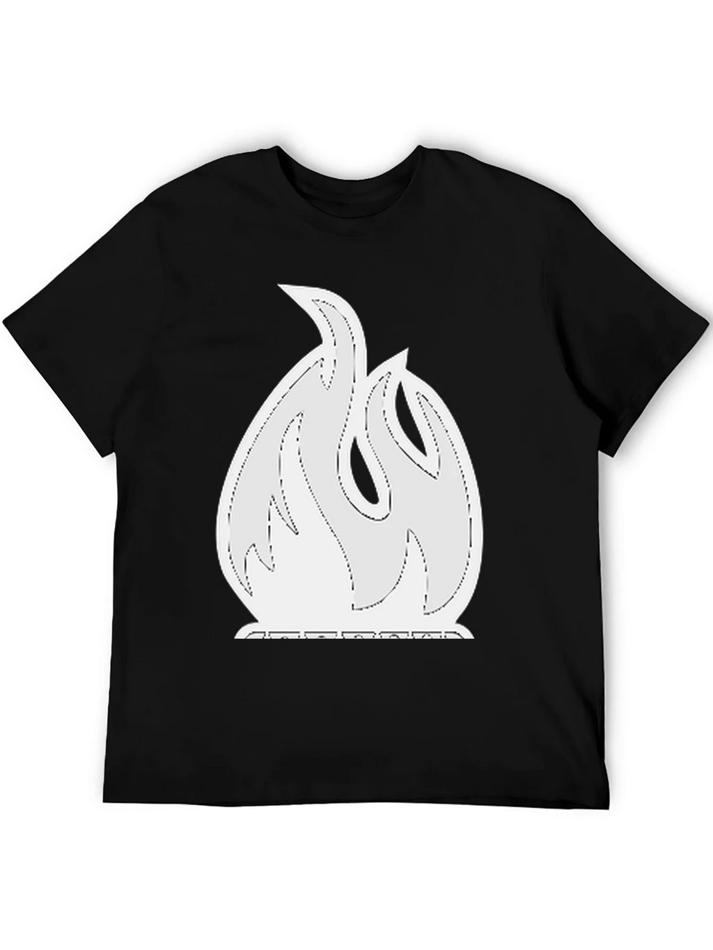 Flame Graphic Tee - Black Cotton Blend Shirt product image 5
