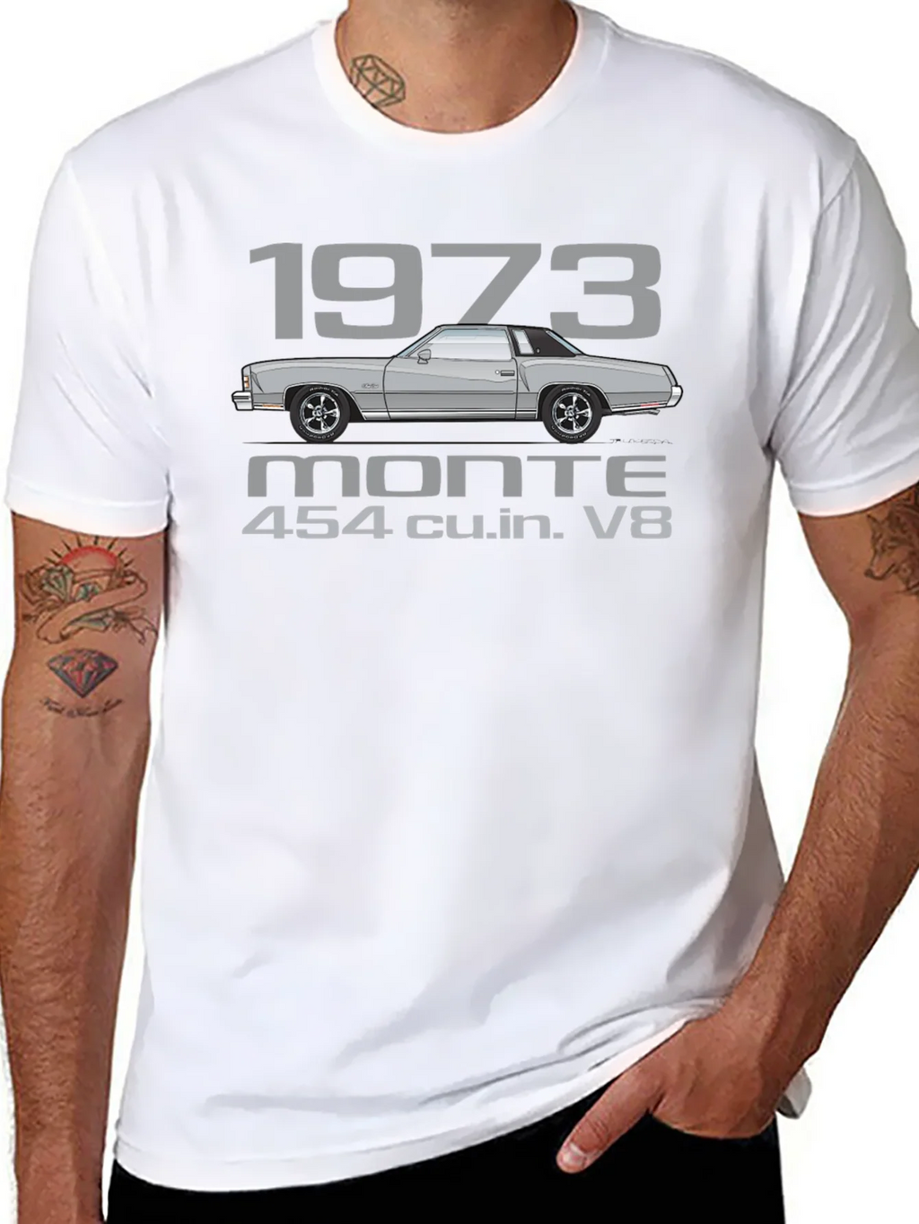 1973 Monte Carlo 454 V8 T-Shirt product image 7