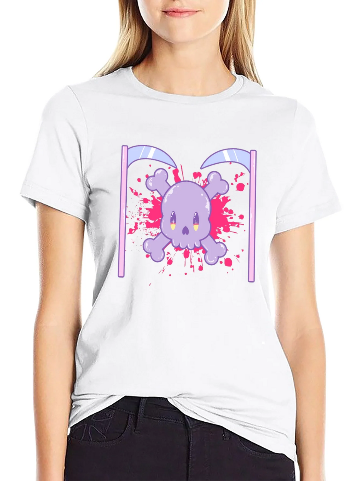 Cute Skull and Crossbones Graphic T-Shirt product image 8